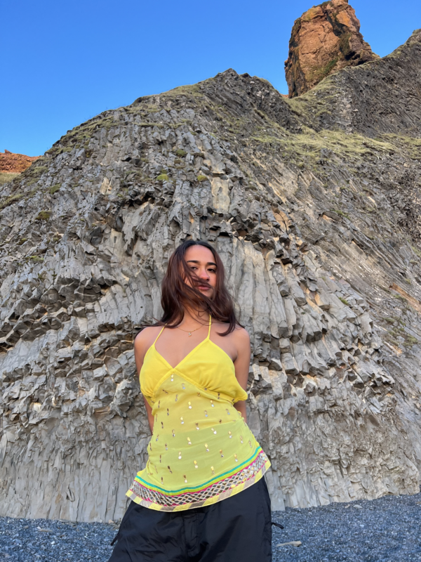 Embroidered Tank Top Set w/ dupatta & mini skirt