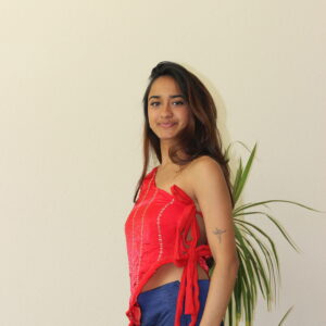 Red One Shoulder Top