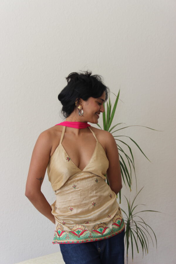 Embroidered Tank Top w/ dupatta