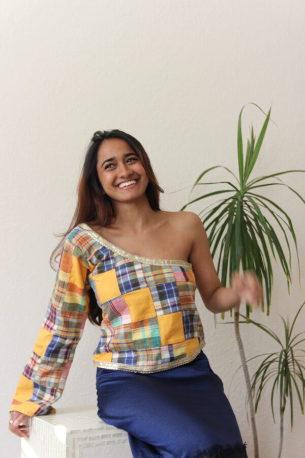 One Shoulder Plaid Flannel