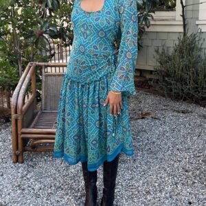 Bandhini Key-Hole Top & Wrap Skirt Set